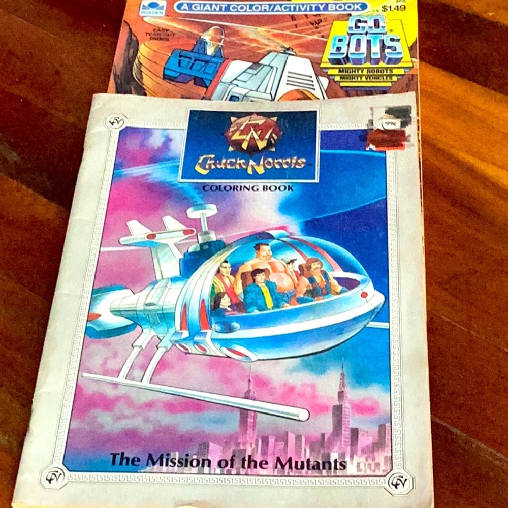 ๐ฅท Chuck Norris Mission of the Mutants Ninjas VINTAGE Coloring BOOK 1986 VNUVC